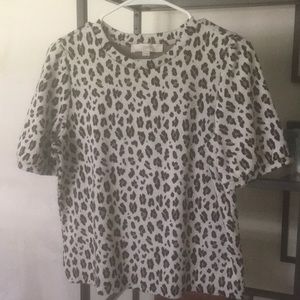 Loft top size M leopard print sweater material